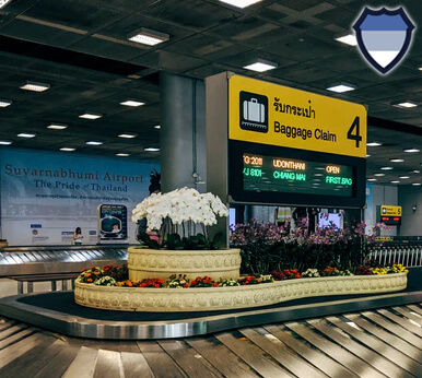 Baggage claim in Bangkok airport