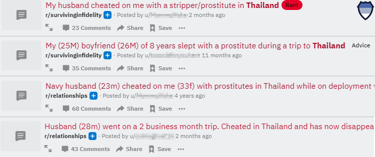Husbands cheating in Thailand forum advice