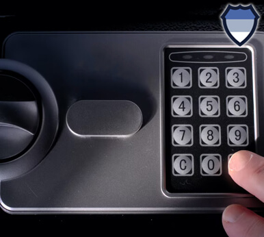 Keypad on a digital safe
