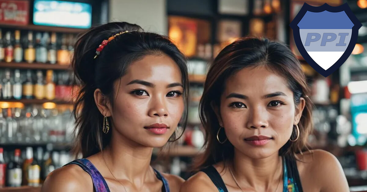 Ladies working at a bar in Pattaya