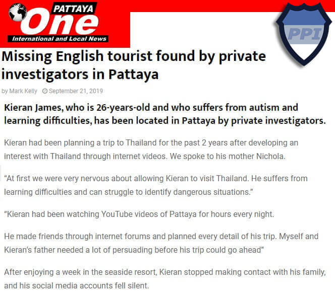 Pattaya Private Investigators in the media